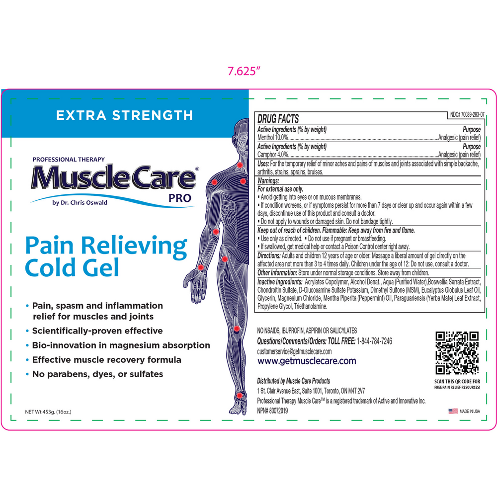 Product image for MuscleCare Cold Gel.