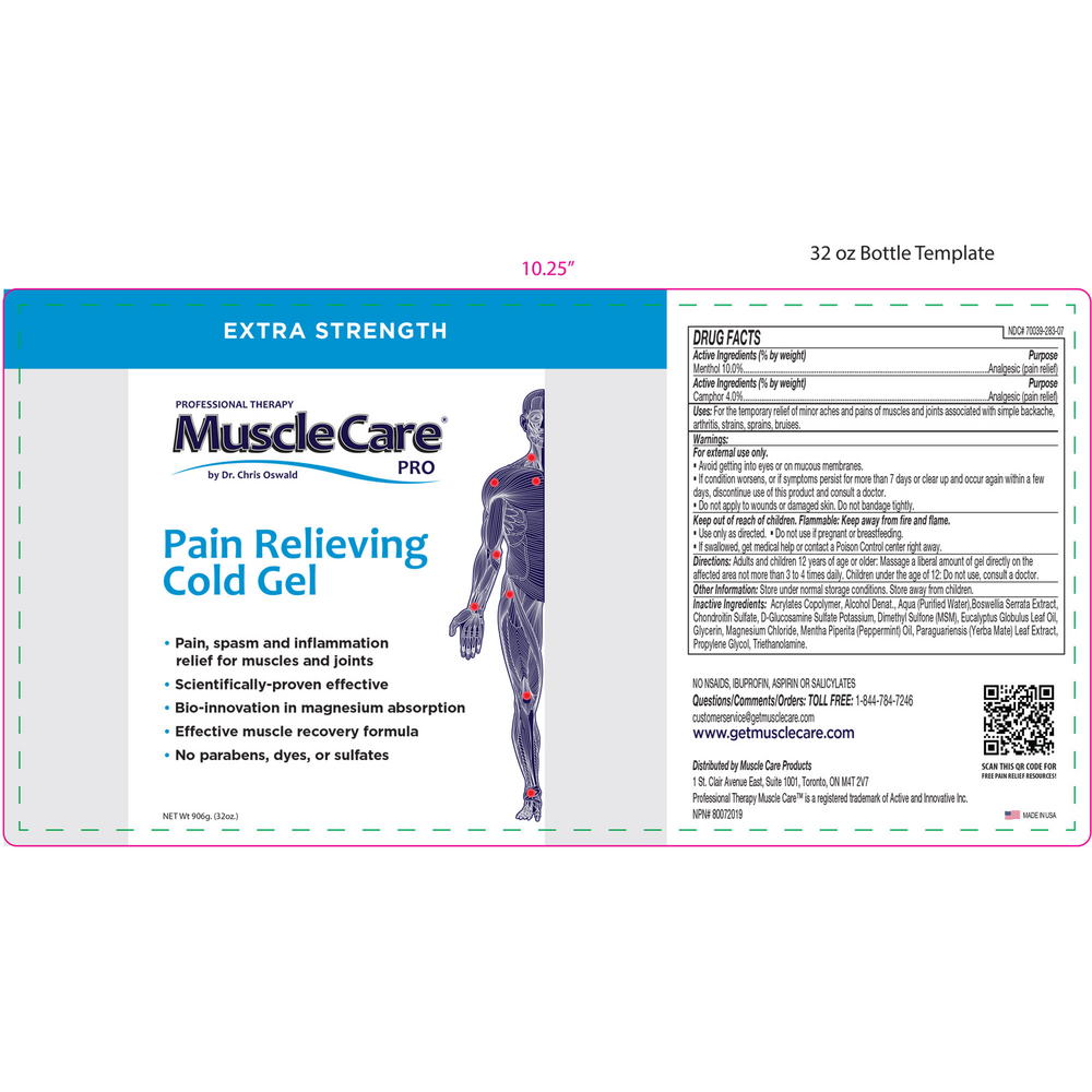 Product image for MuscleCare Cold Gel.