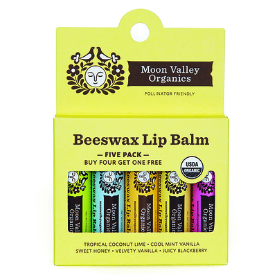 5 Pack Beeswax Lip Balm product image
