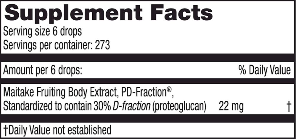 Product image for Pro Maitake D-Fraction 4X Liquid.