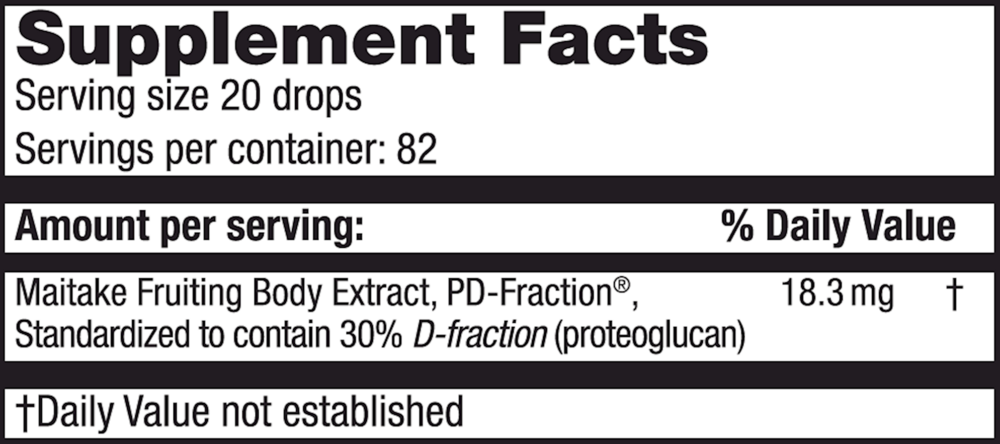 Product image for Maitake D-Fraction Liquid Standard.