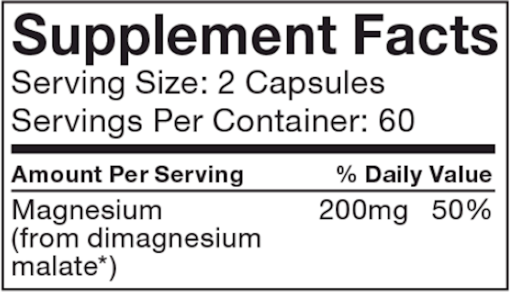 Product image for Magnesium Malate Cellular Support.