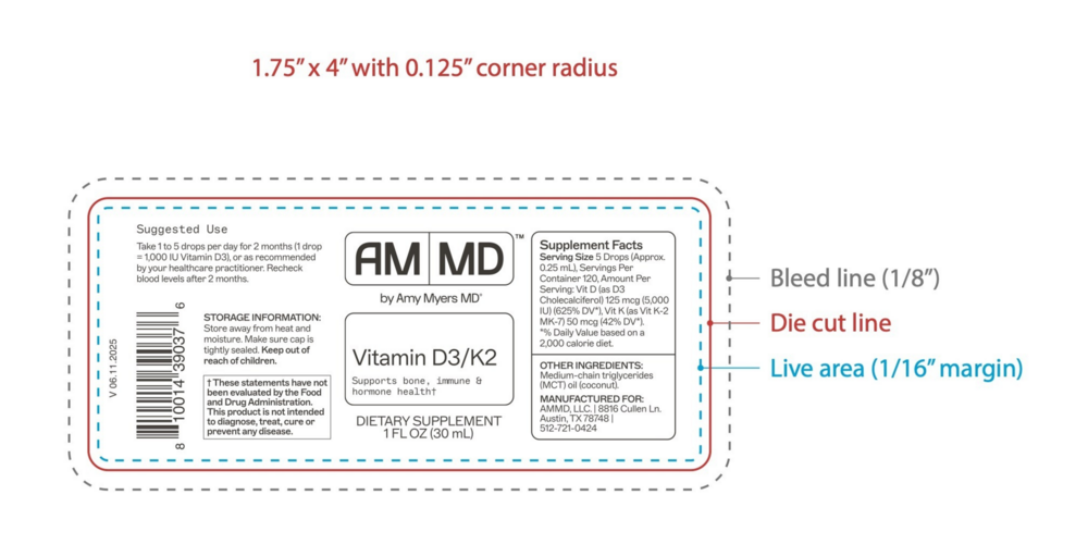 Product image for Vitamin D3/K2 Liquid.