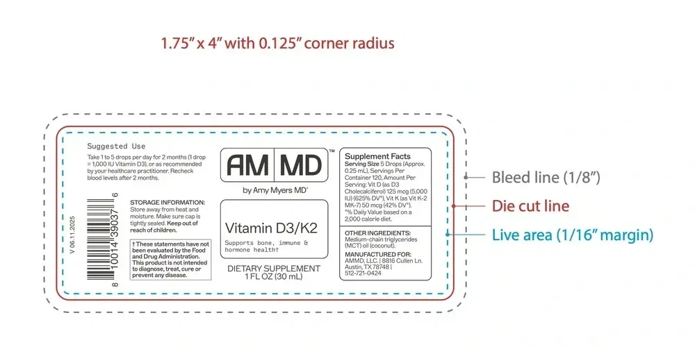 Product image for Vitamin D3/K2 Liquid.