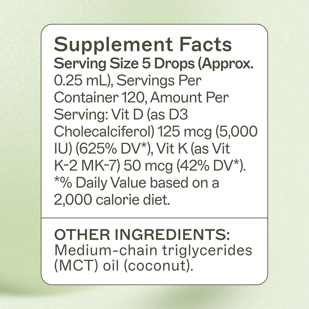 Product image for Vitamin D3/K2 Liquid.