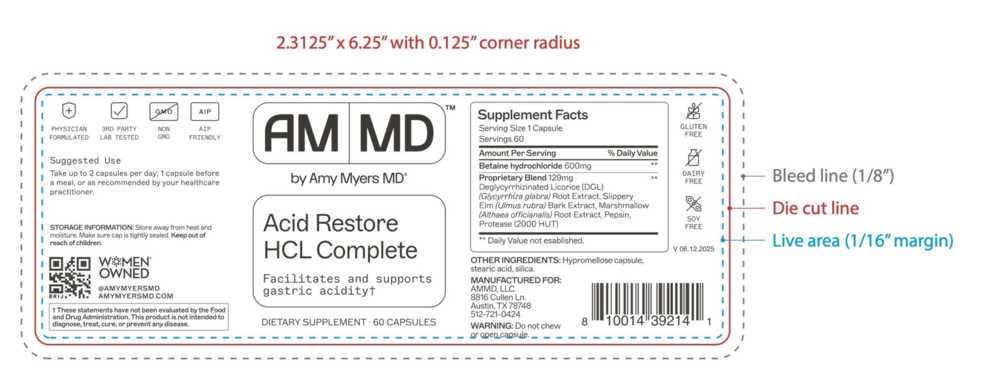 Product image for Acid Restore HCL Complete.