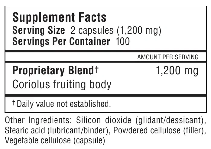 Product image for Coriolus Versicolor.