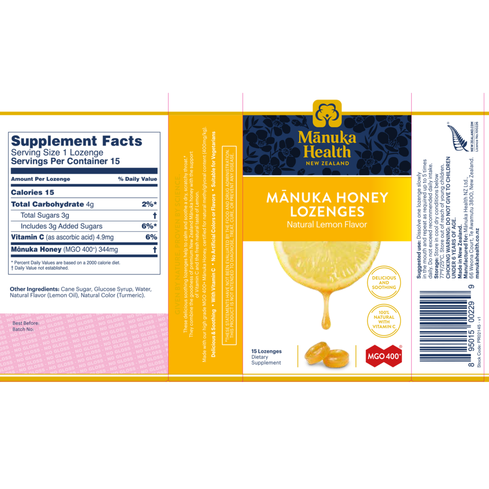 Product image for Manuka Honey &amp; Lemon.