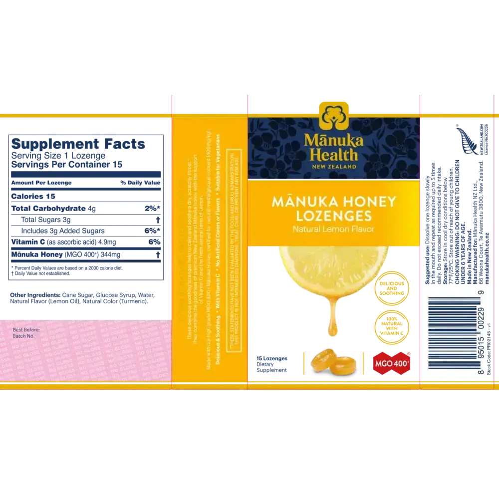 Product image for Manuka Honey &amp; Lemon.