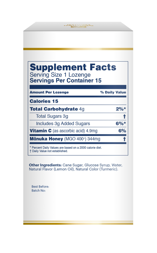 Product image for Manuka Honey Lemon &amp; Ginger.