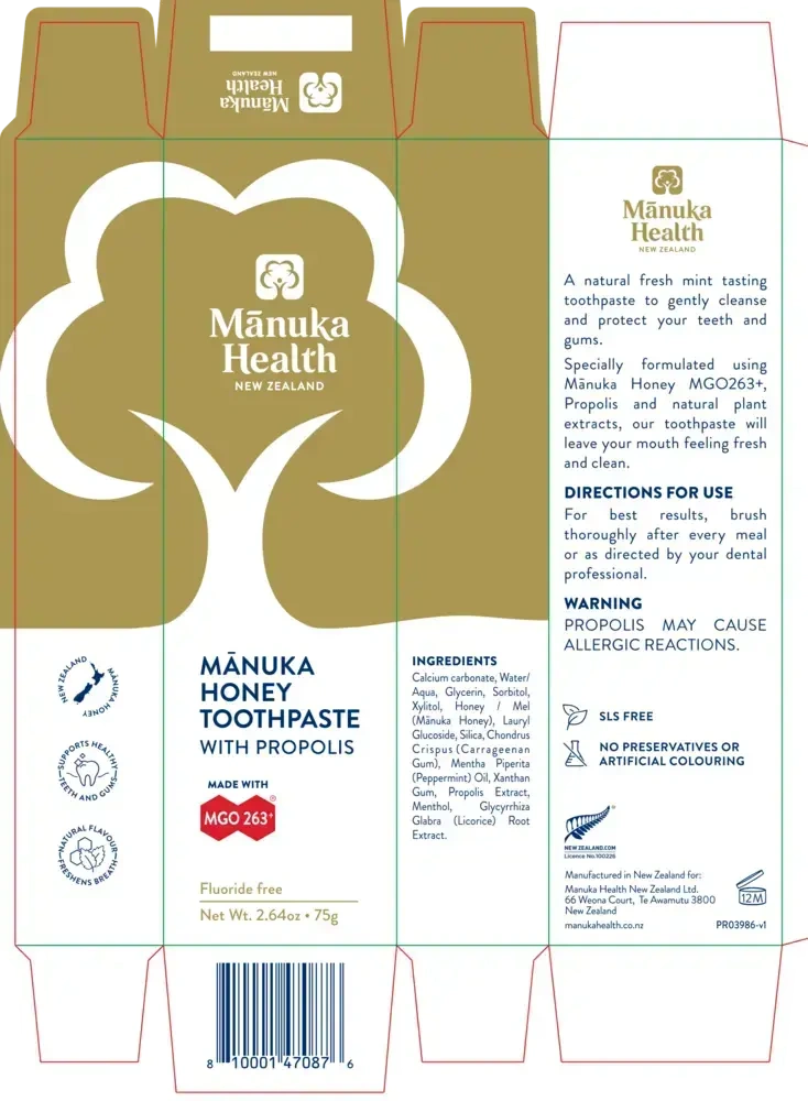Product image for Manuka Honey Toothpaste with Propolis MGO 263.