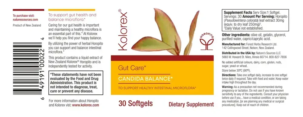 Product image for Kolorex Gut Care / Candida Balance.