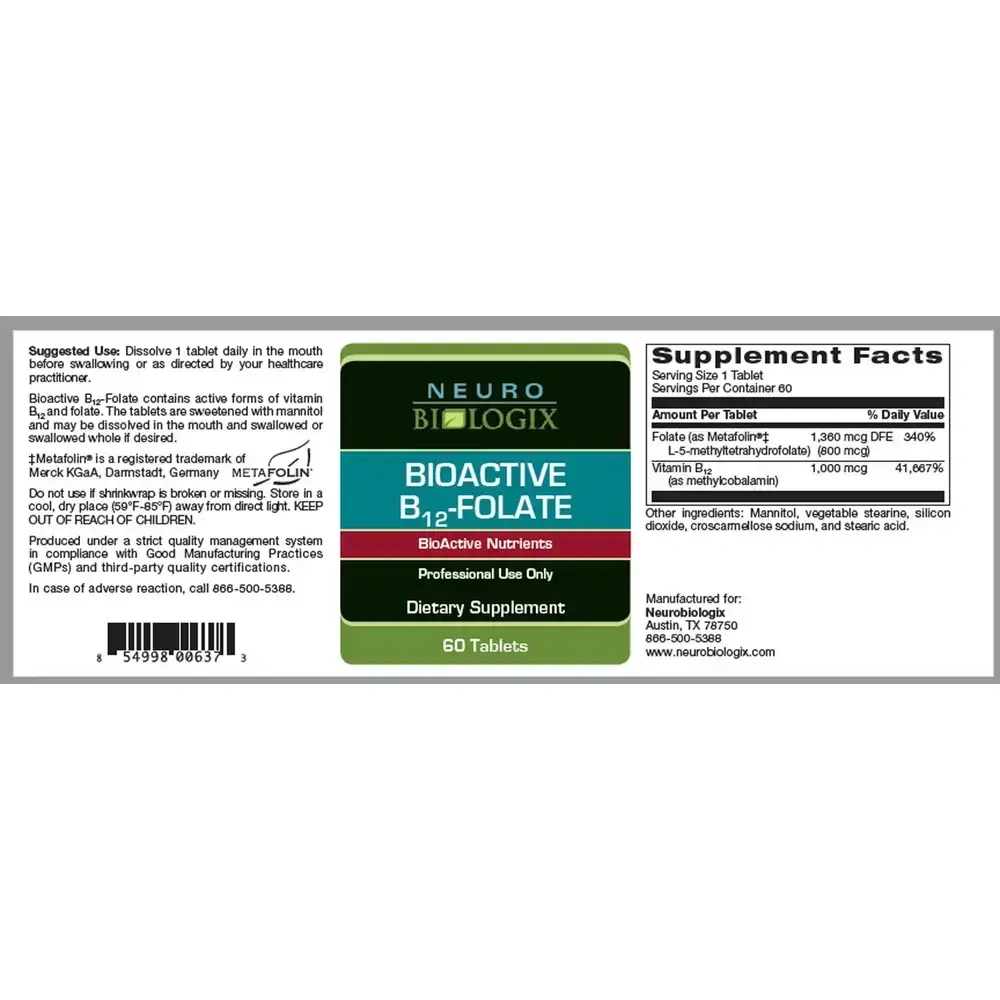 Product image for BioActive B12 Folate.