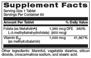 Product image for BioActive B12 Folate.