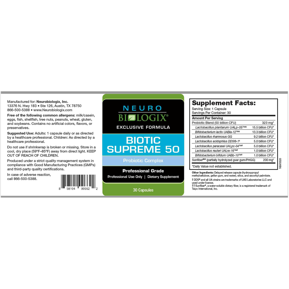 Product image for Biotic Supreme 50.