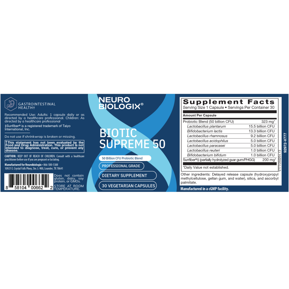 Product image for Biotic Supreme 50.