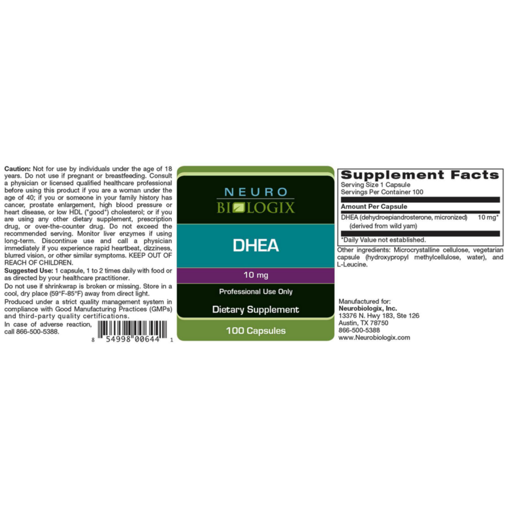 Product image for DHEA 10mg.