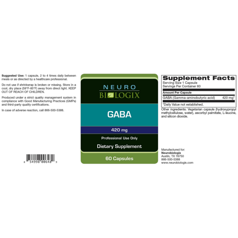 Product image for GABA 420mg.