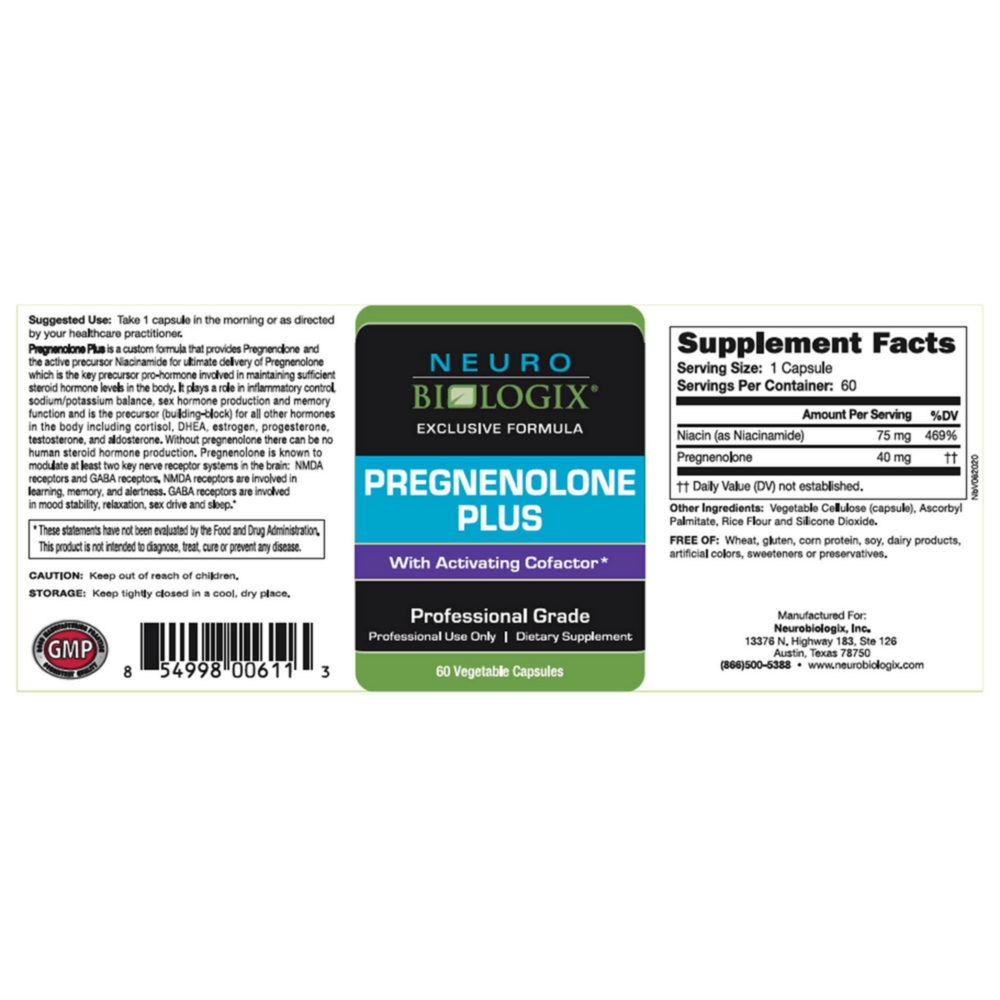 Product image for Pregnenolone Plus.