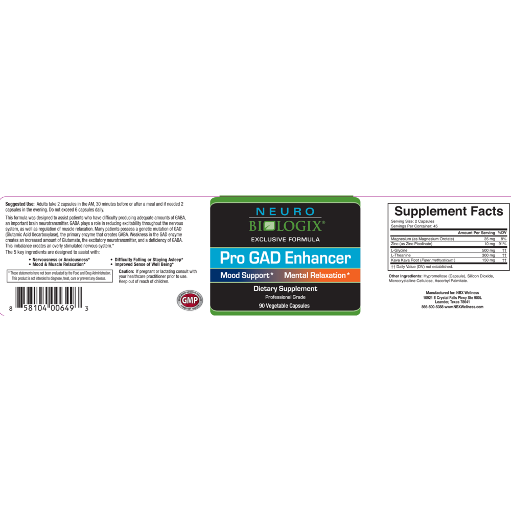 Product image for Pro GAD Enhancer.