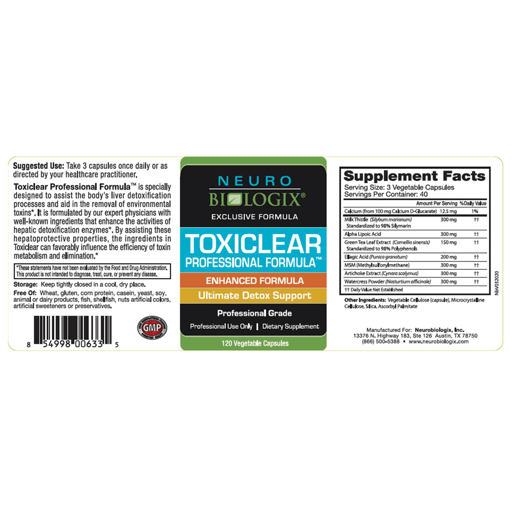 Product image for Toxiclear Professional Formula.