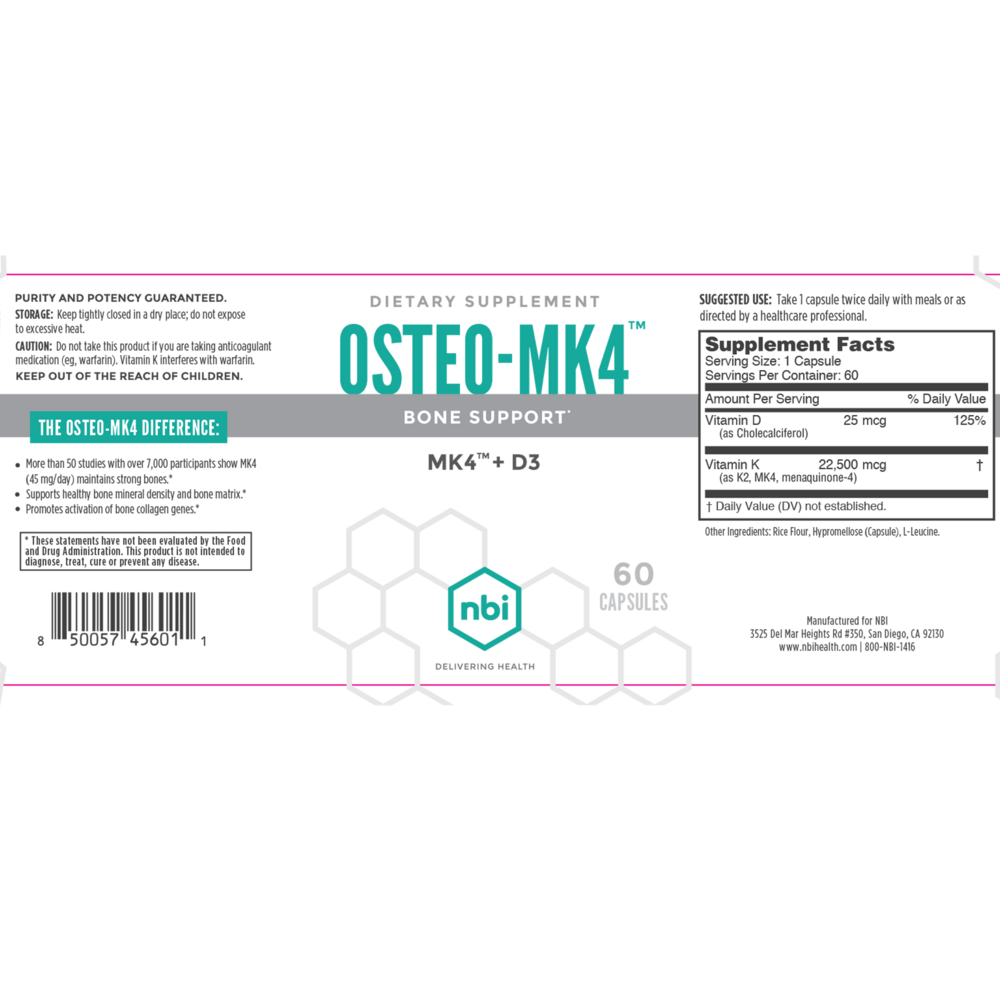 Product image for Osteo-MK4 K2+D3.
