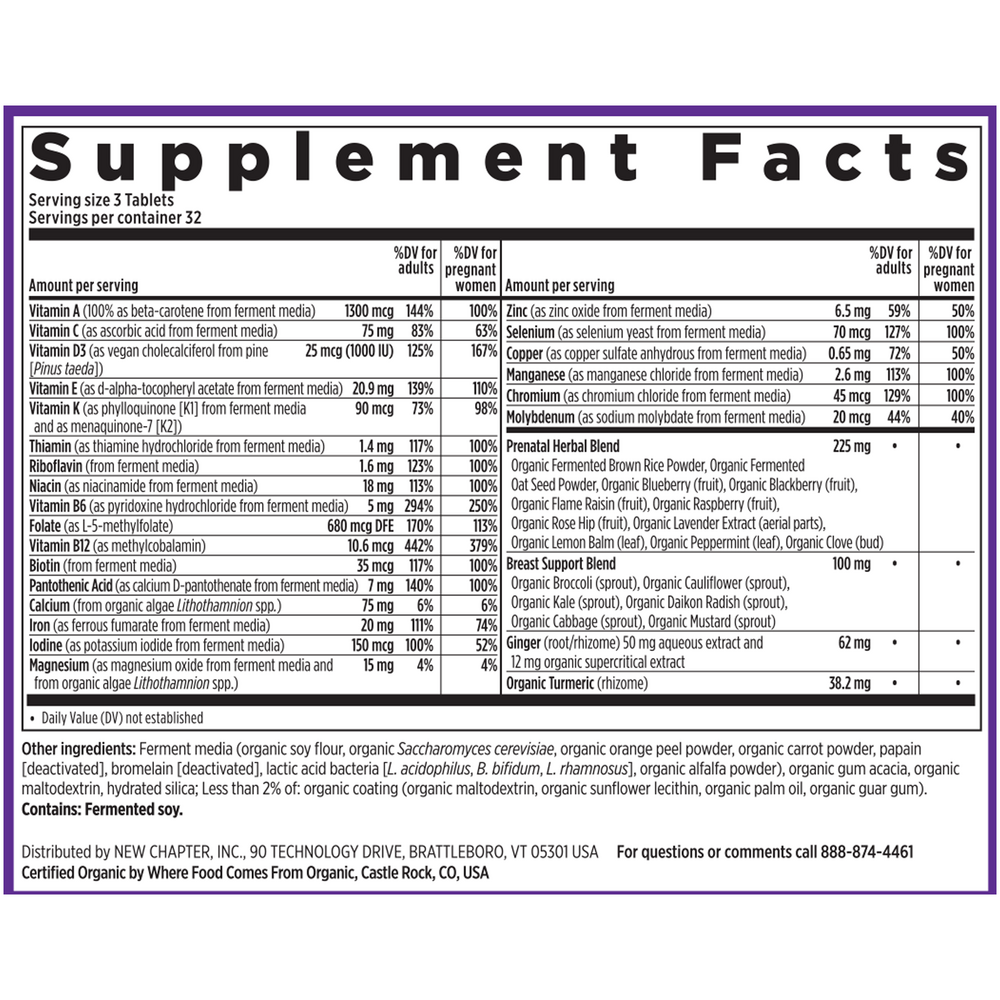 Product image for Perfect Prenatal Multivitamin.