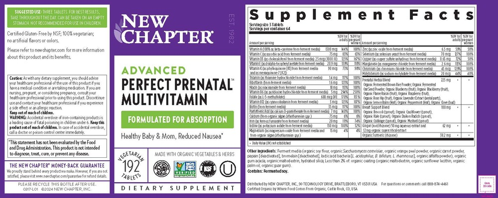Product image for Perfect Prenatal Multivitamin.