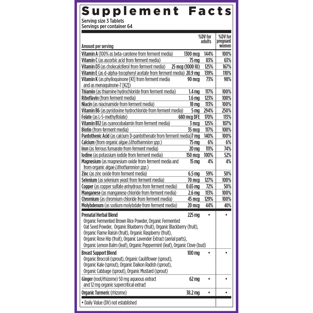 Product image for Perfect Prenatal Multivitamin.