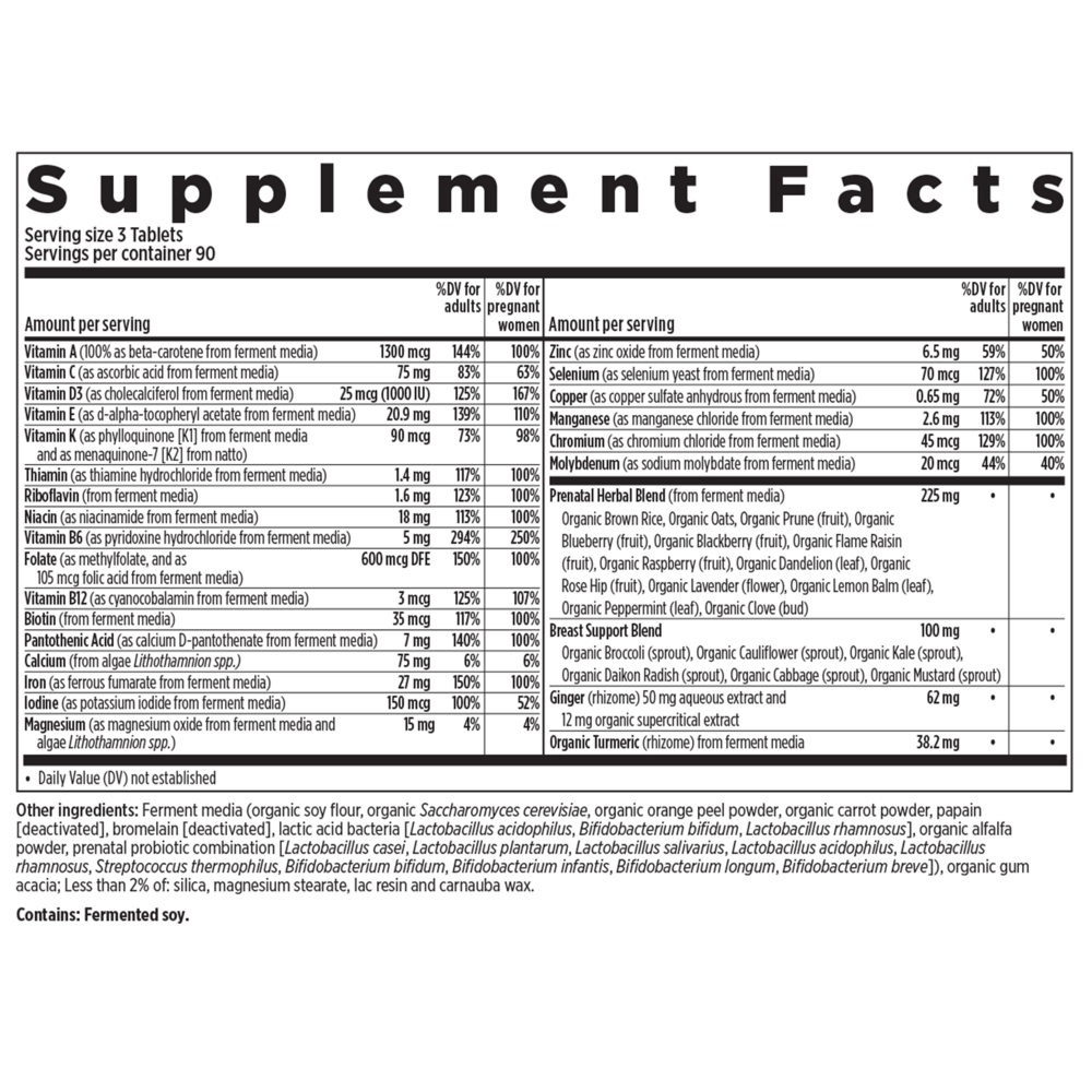 Product image for Perfect Prenatal Multivitamin.