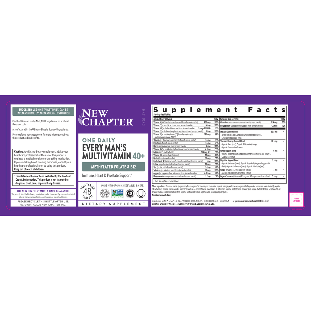 Product image for One Daily Every Man's Multivitamin 40+.