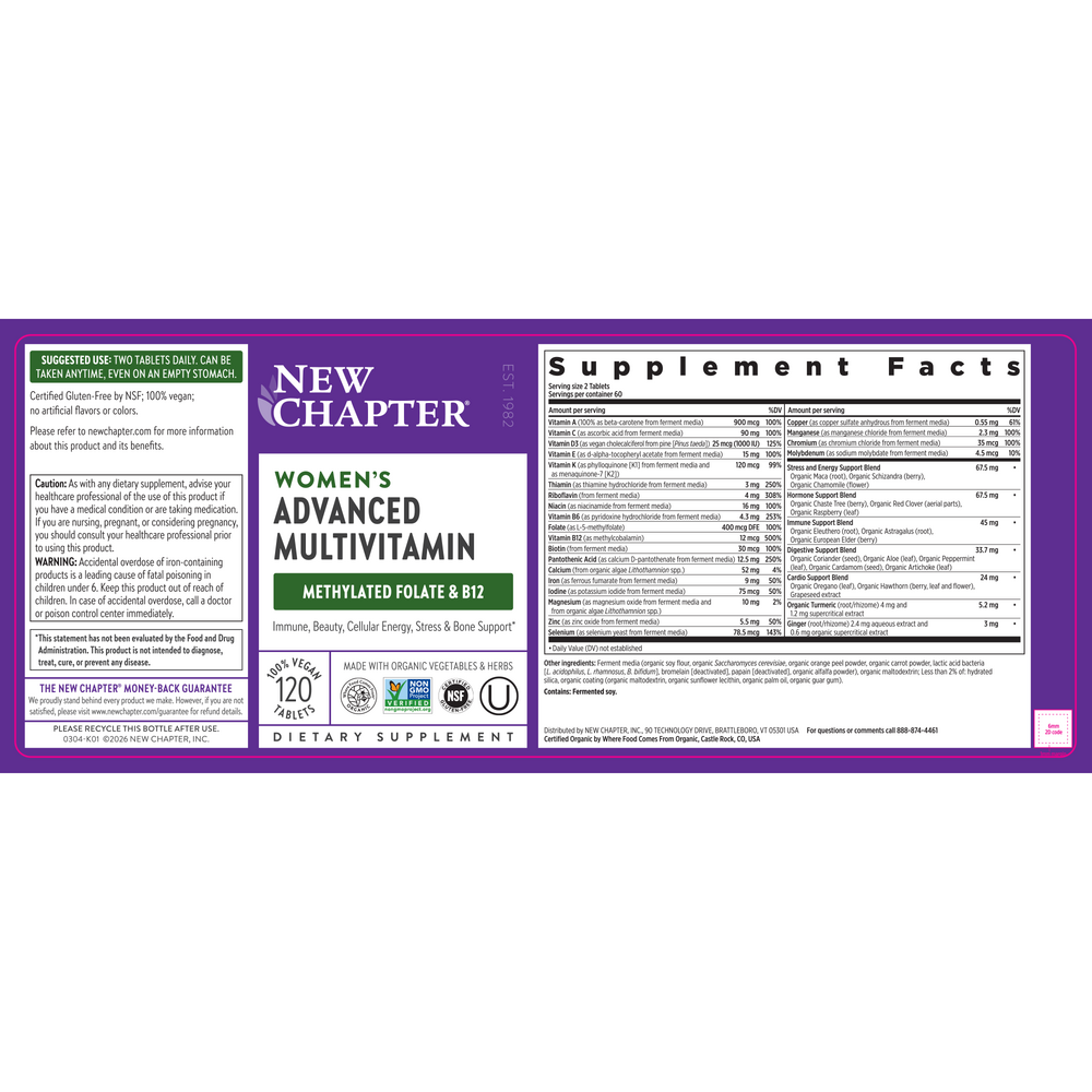 Product image for Women's Advanced Multivitamin.