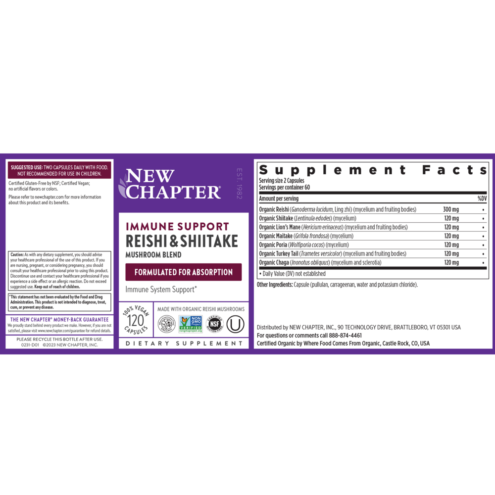 Product image for Immune Support Reishi &amp; Shiitake.
