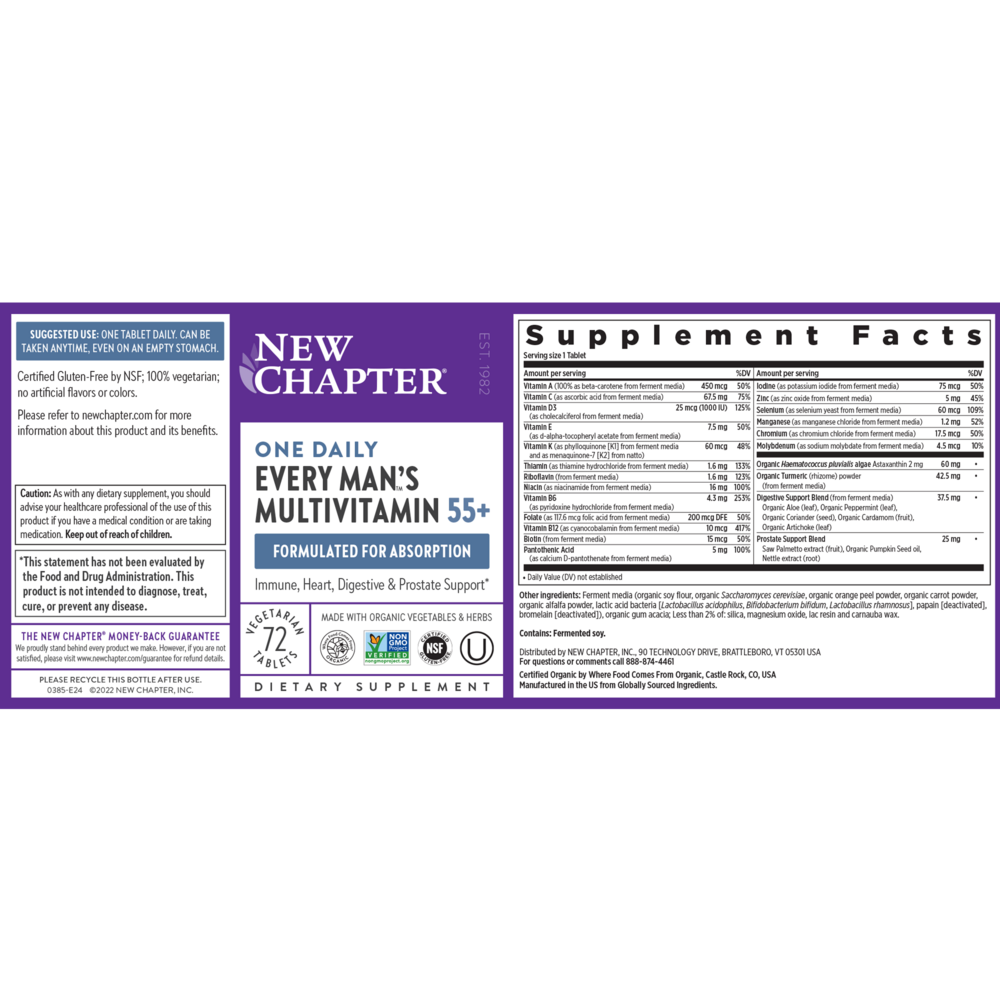 Product image for Every Man's One Daily 55+.