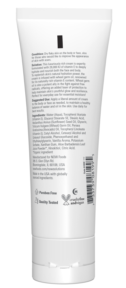 Product image for Vitamin E Cream 28,000 IU 100% Natural.