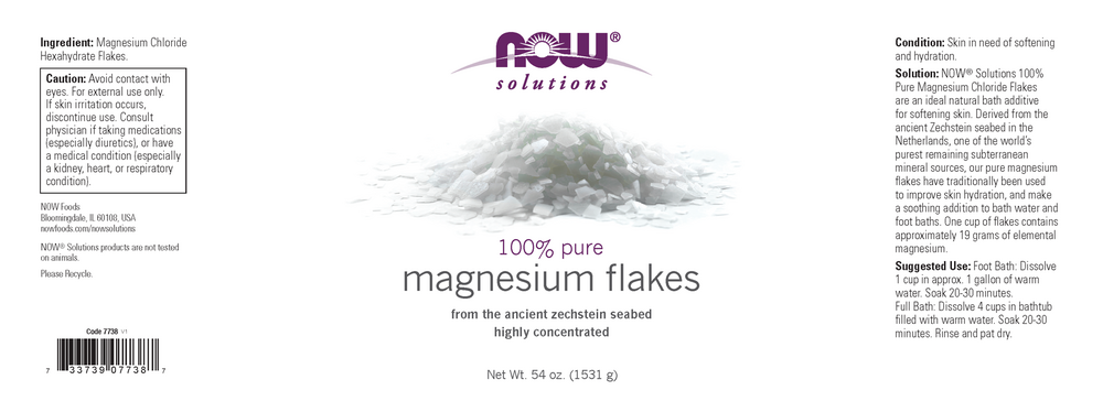 Product image for 100% Pure Magnesium Flakes.