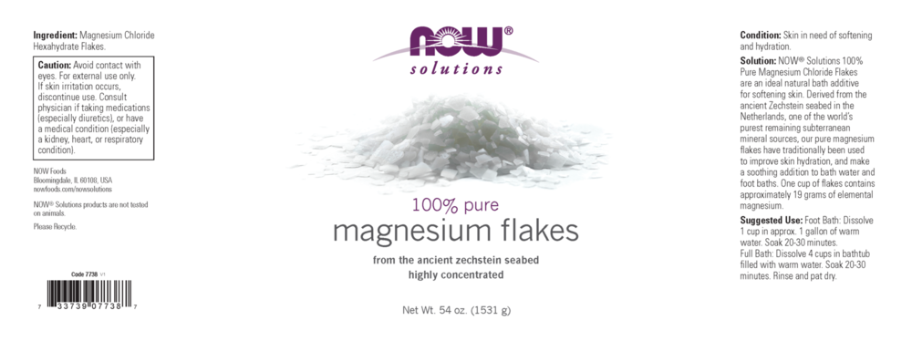 Product image for 100% Pure Magnesium Flakes.