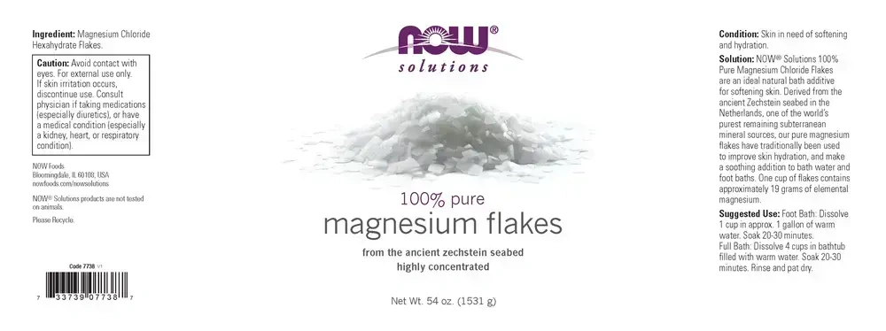 Product image for 100% Pure Magnesium Flakes.