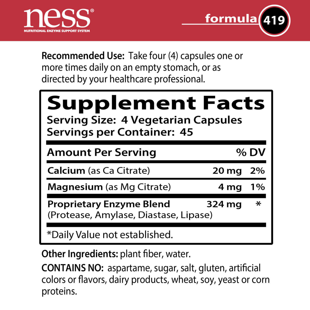 Product image for Protease + Cal-Mag formula 419.