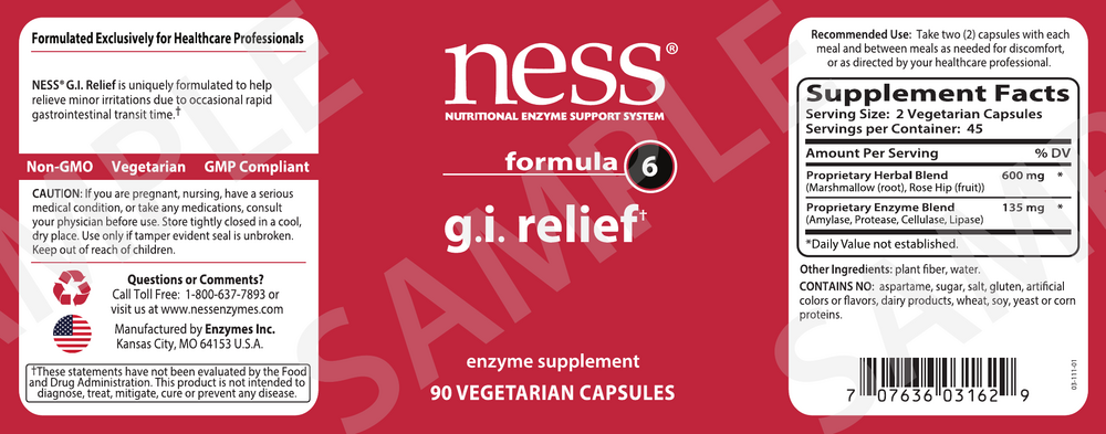 Product image for GI Relief* formula 6 (California Only).