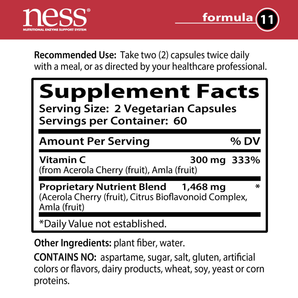 Product image for Formula 11, Natural C + Bioflavonoids.