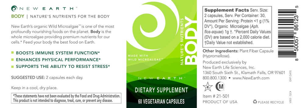 Product image for Body 60 capsules.