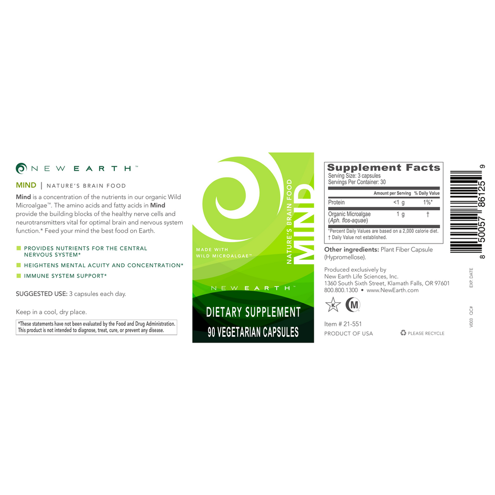 Product image for Mind 90 capsules.