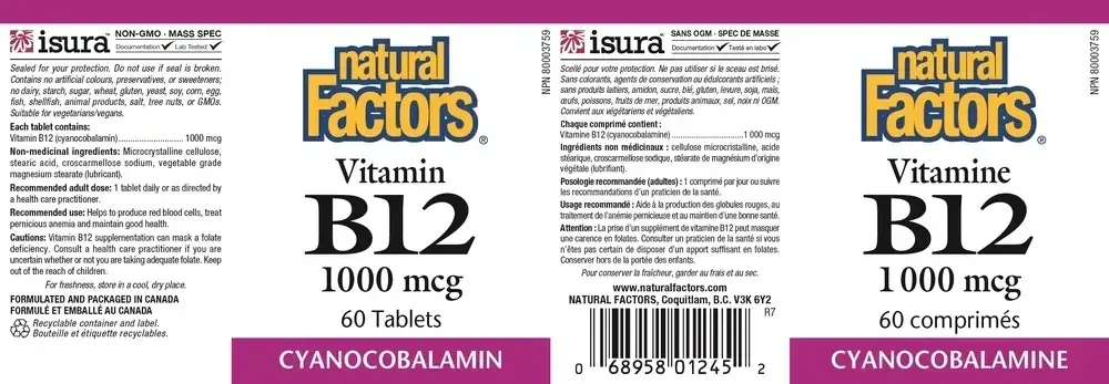 Product image for Vitamin B12 1000 mcg.