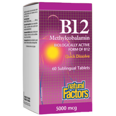 B12 Methylcobalamin 5000 mcg 60 tablets