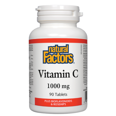 Product image for Vitamin C 1000 mg + Bioflavonoids and Rosehips (180 tablets).