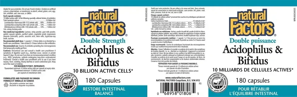 Product image for Acidophilus &amp; Bifidus Double Strength.