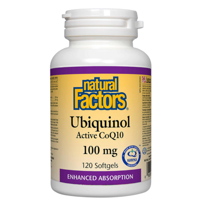 Product image for Ubiquinol Active CoQ10 100 mg (120 Softgels).