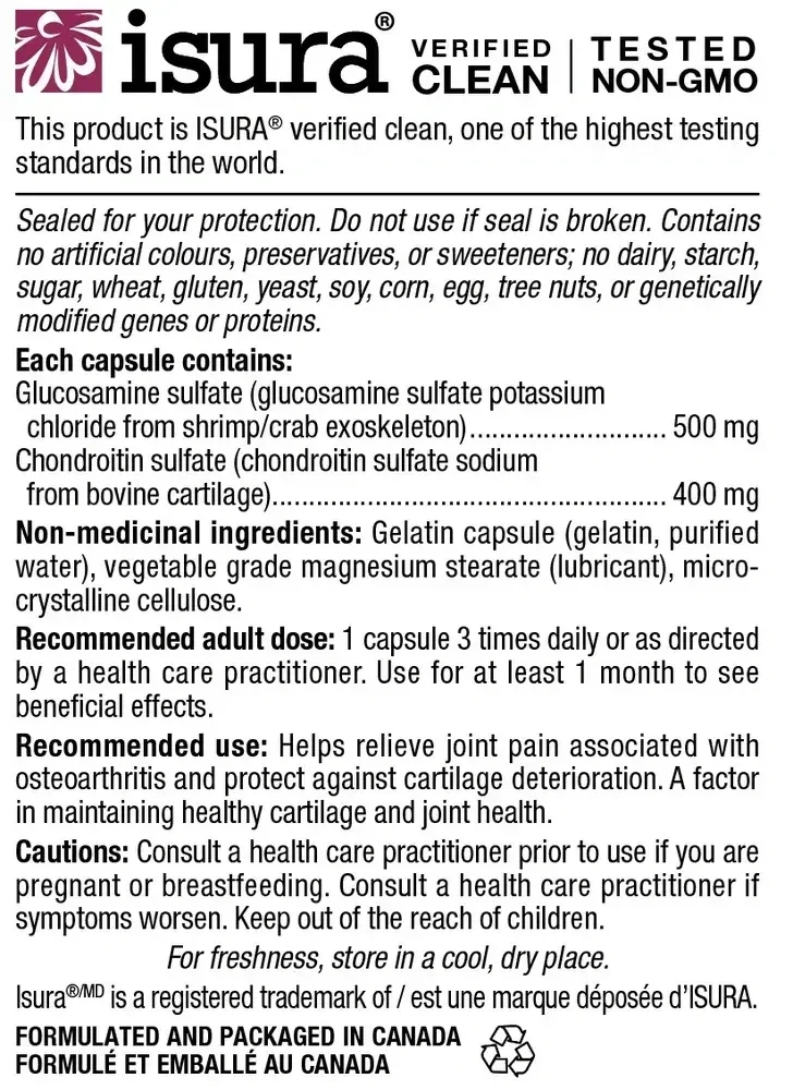 Product image for Glucosamine &amp; Chondroitin Sulfate 900 mg.