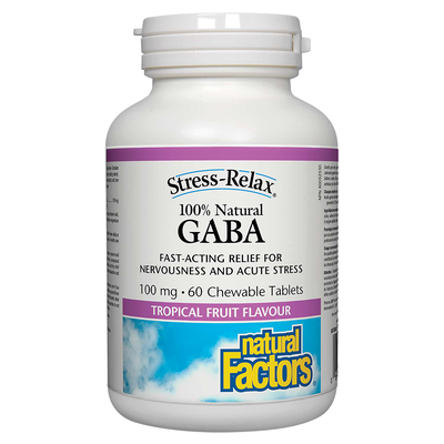 100% Natural GABA 100 mg, Tropical Fruit Flavour, Stress-Relax product image